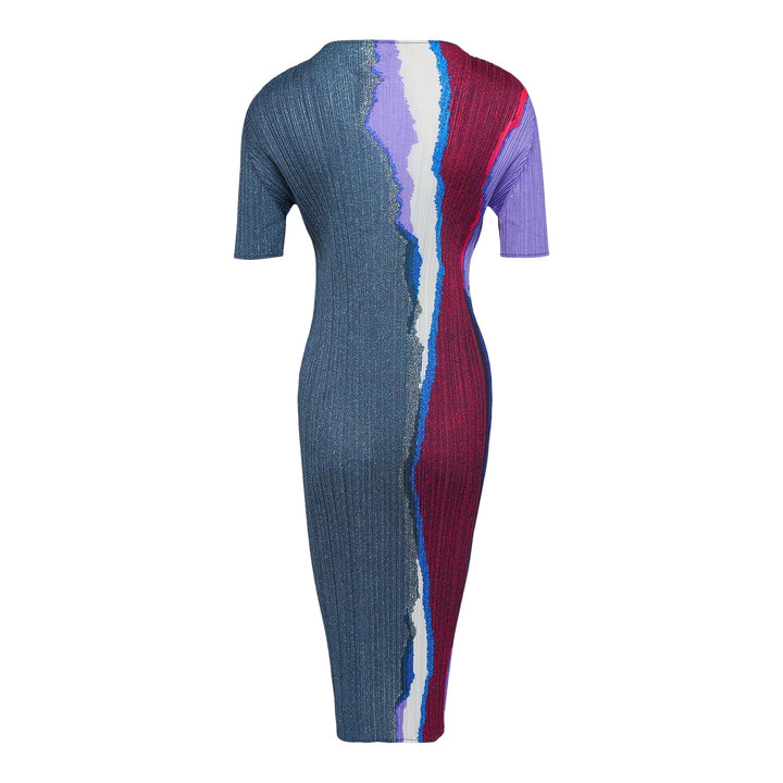Club21 - PLEATS PLEASE ISSEY MIYAKE - Grainy Colors Dress - PLEATED DRESSES - Dark Blue Gray