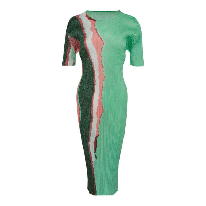 Club21 - PLEATS PLEASE ISSEY MIYAKE - Grainy Colors Dress - PLEATED DRESSES - Mint Green