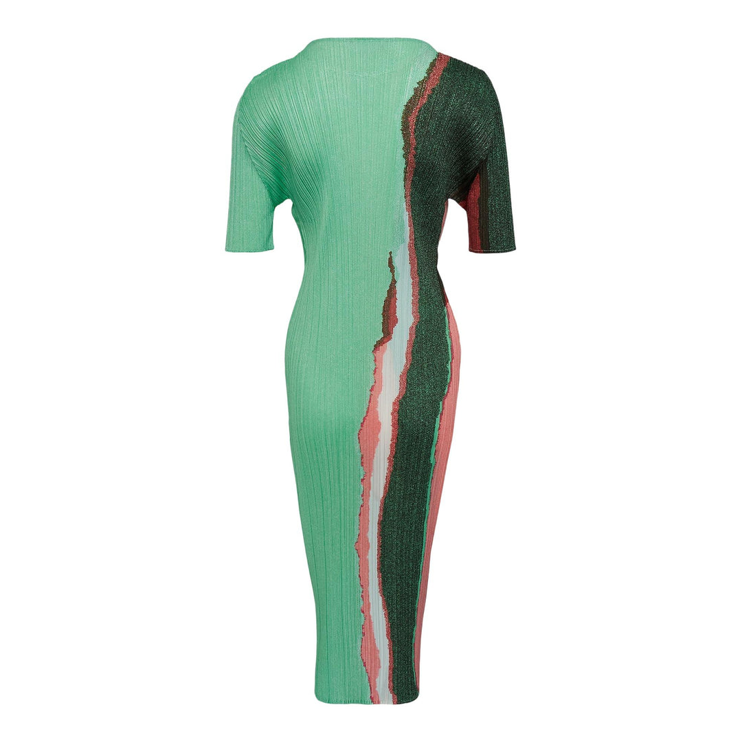 Club21 - PLEATS PLEASE ISSEY MIYAKE - Grainy Colors Dress - PLEATED DRESSES - Mint Green