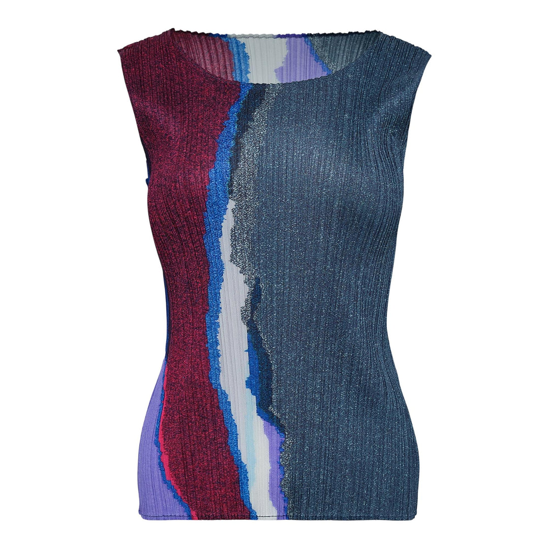 Club21 - PLEATS PLEASE ISSEY MIYAKE - Grainy Colors Shirt - PLEATED TANK TOPS - Dark Blue Gray