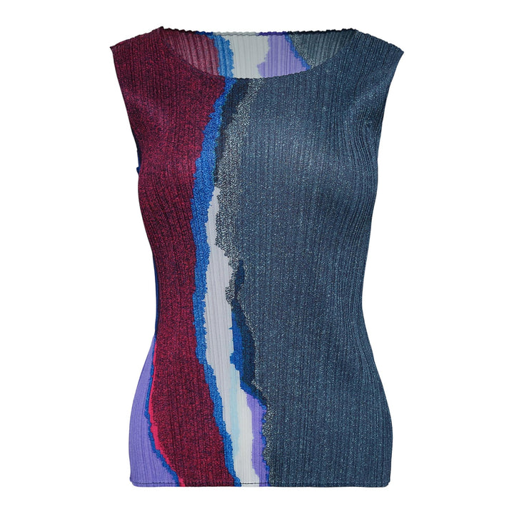 Club21 - PLEATS PLEASE ISSEY MIYAKE - Grainy Colors Shirt - PLEATED TANK TOPS - Dark Blue Gray
