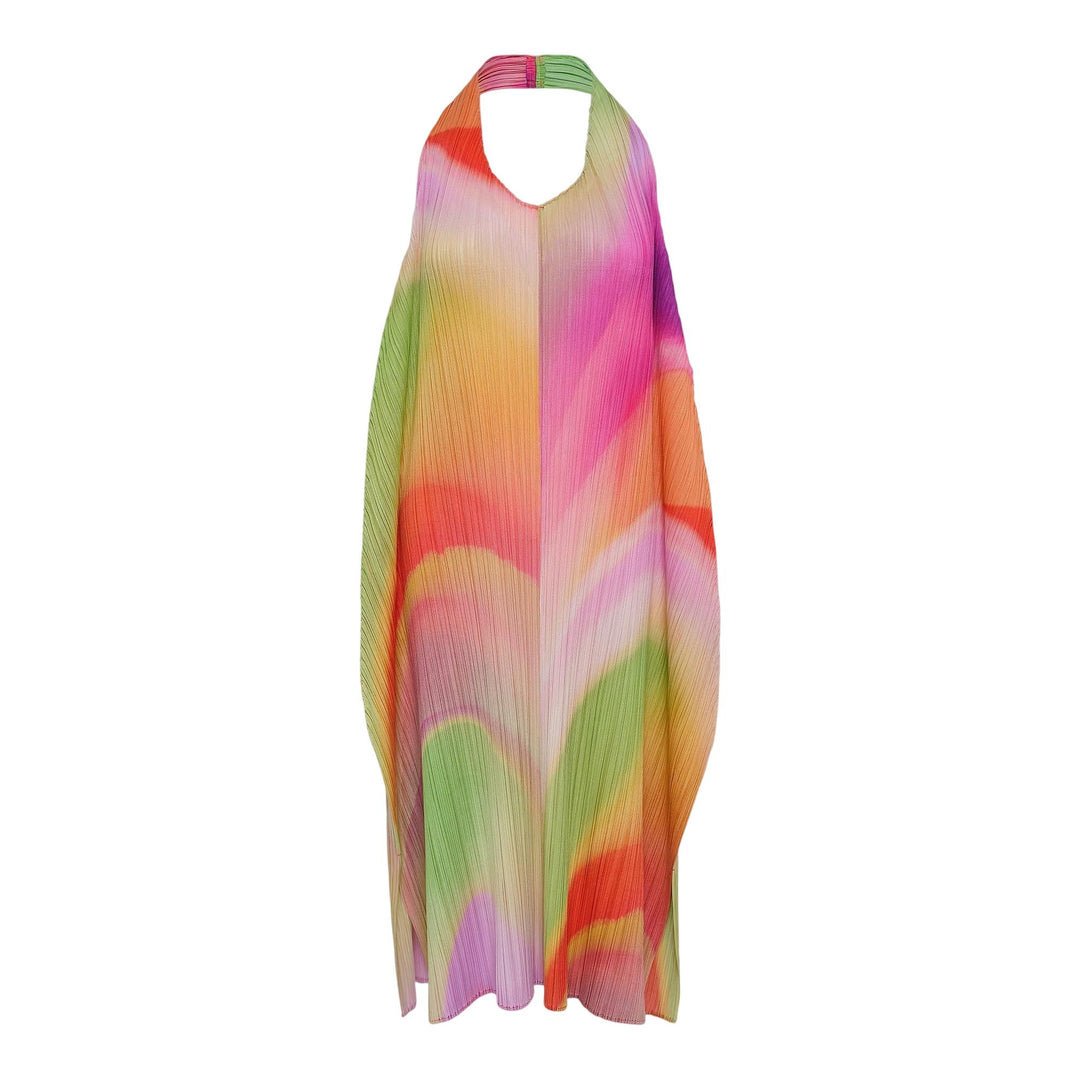 Club21 - PLEATS PLEASE ISSEY MIYAKE - Groove Halter Dress - PLEATED DRESSES - Bright Pink