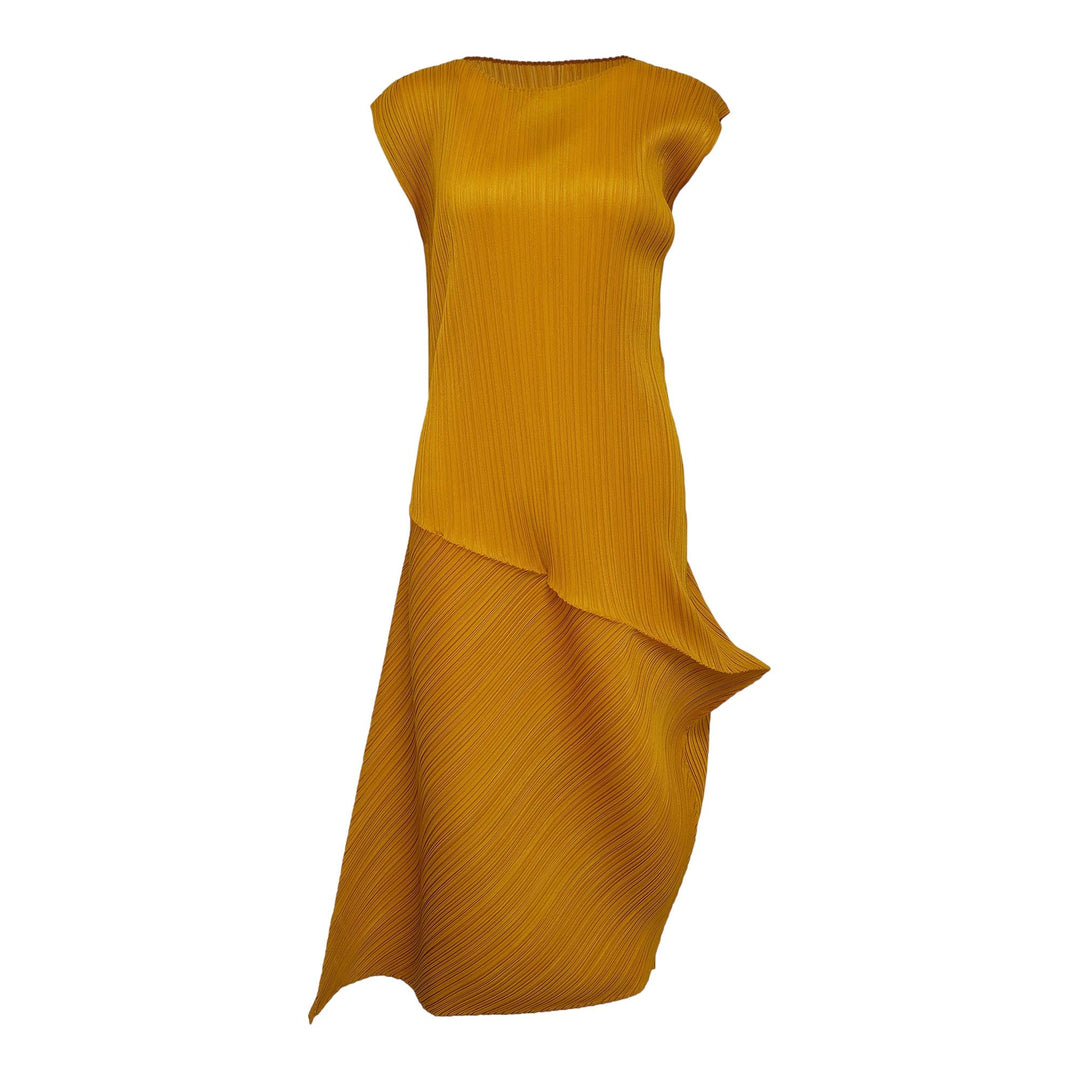 Club21 - PLEATS PLEASE ISSEY MIYAKE - Leap Dress - PLEATED DRESSES - Mustard