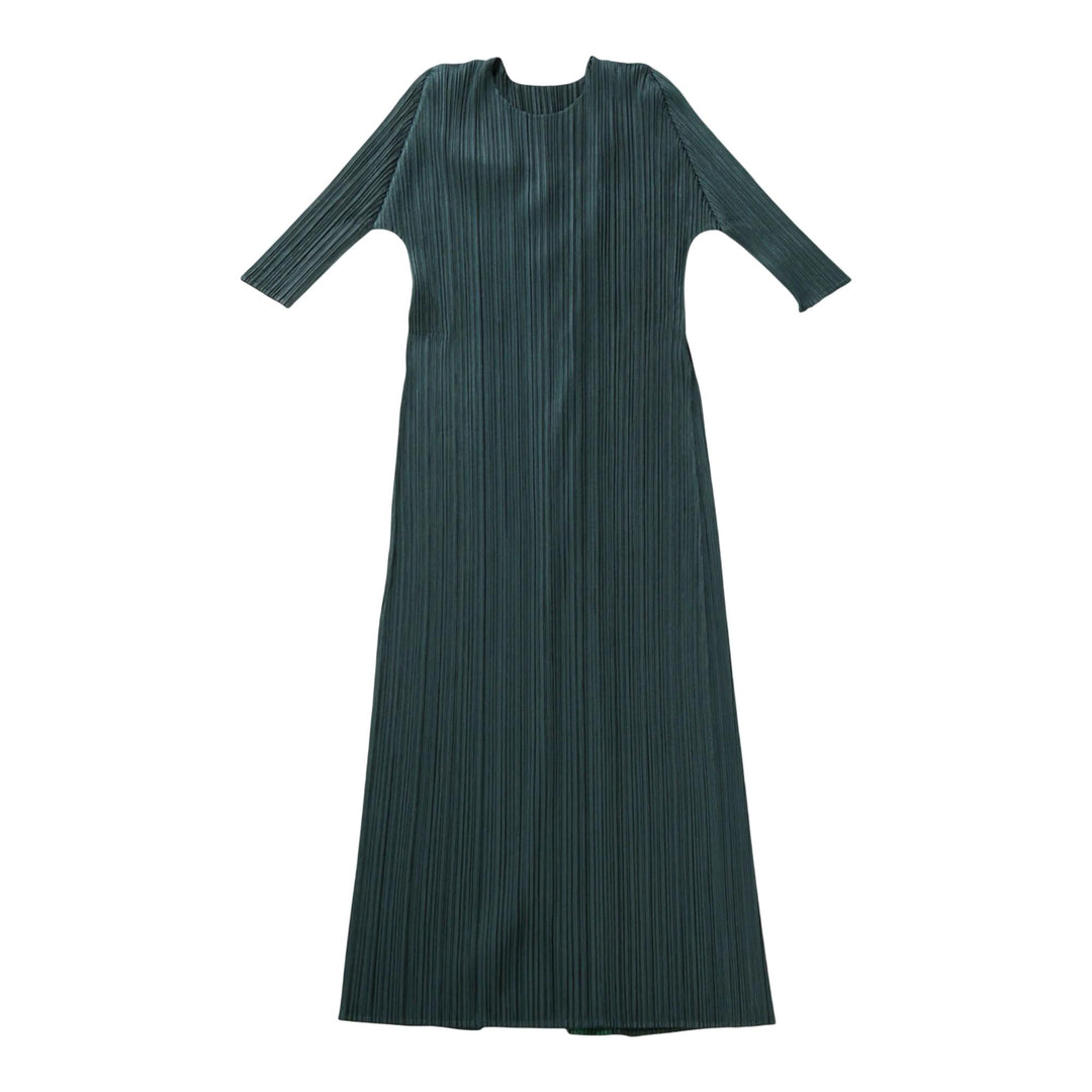 Club21 - PLEATS PLEASE ISSEY MIYAKE - Merry Bicolor Dress - PLEATED DRESSES - Green