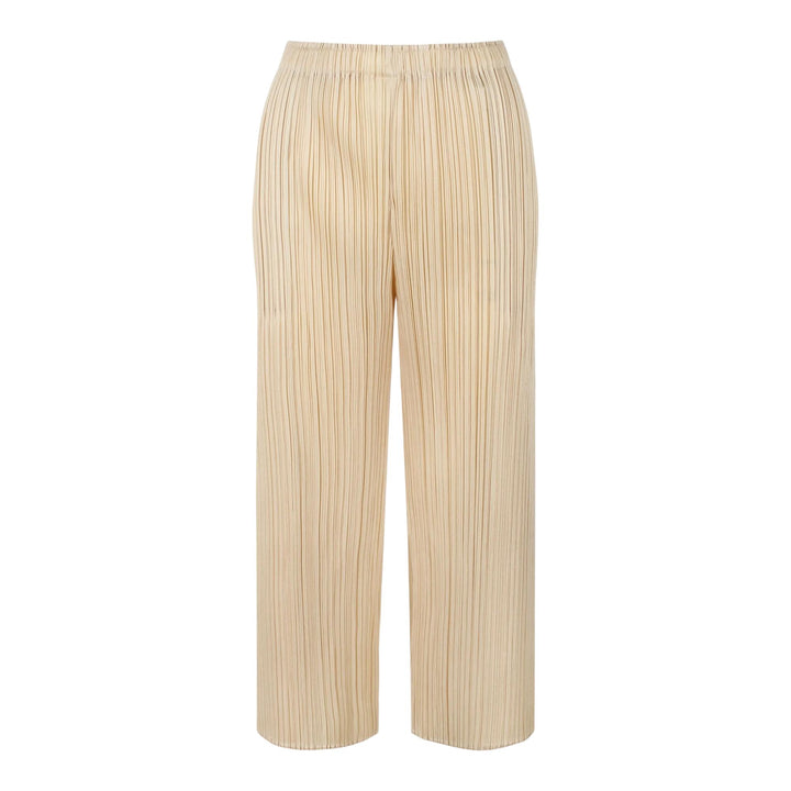 Club21 - PLEATS PLEASE ISSEY MIYAKE - Merry Bicolor Pants - PLEATED PANTS - Beige
