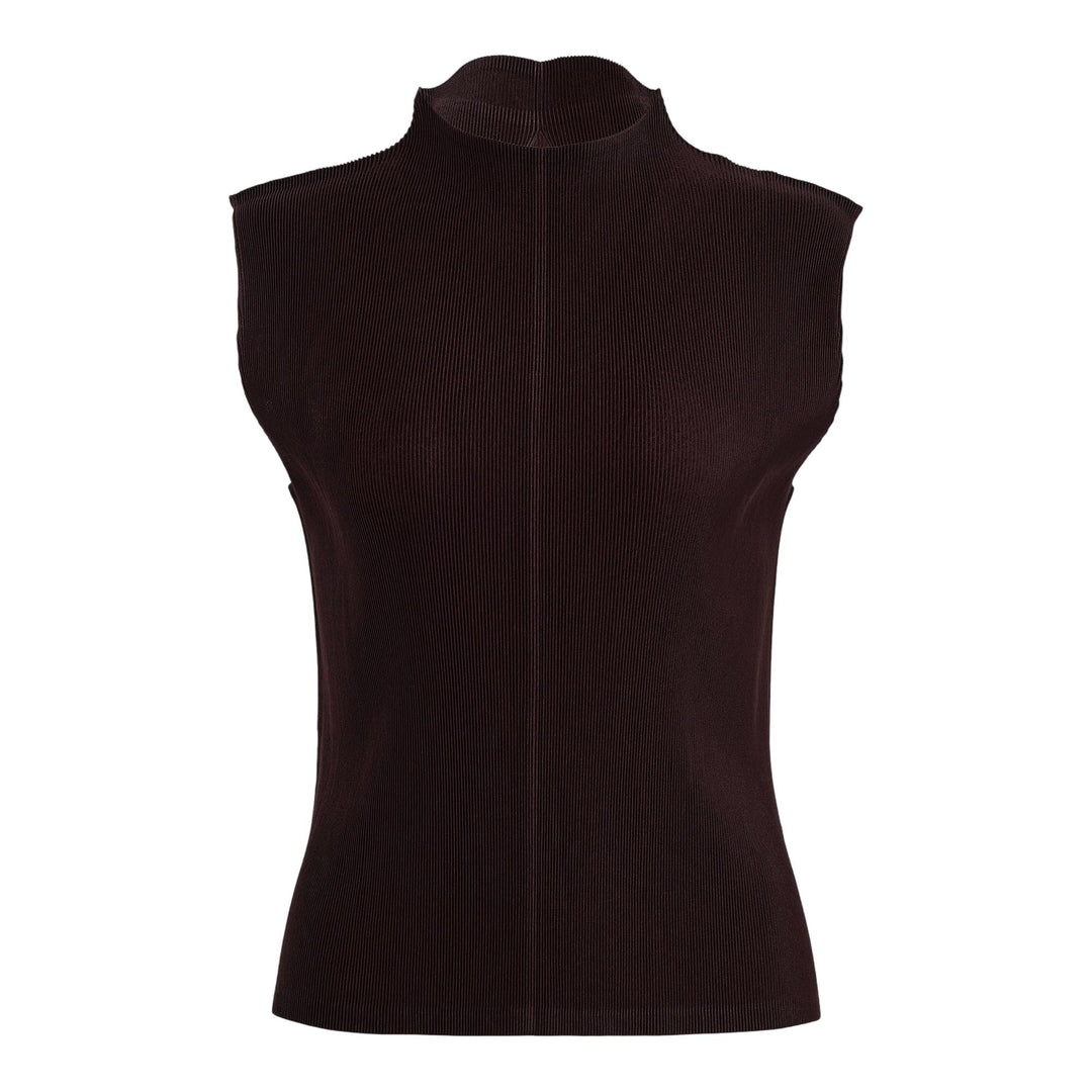 Club21 - PLEATS PLEASE ISSEY MIYAKE - Mist July Shirt - PLEATED TOPS - Dark Brown