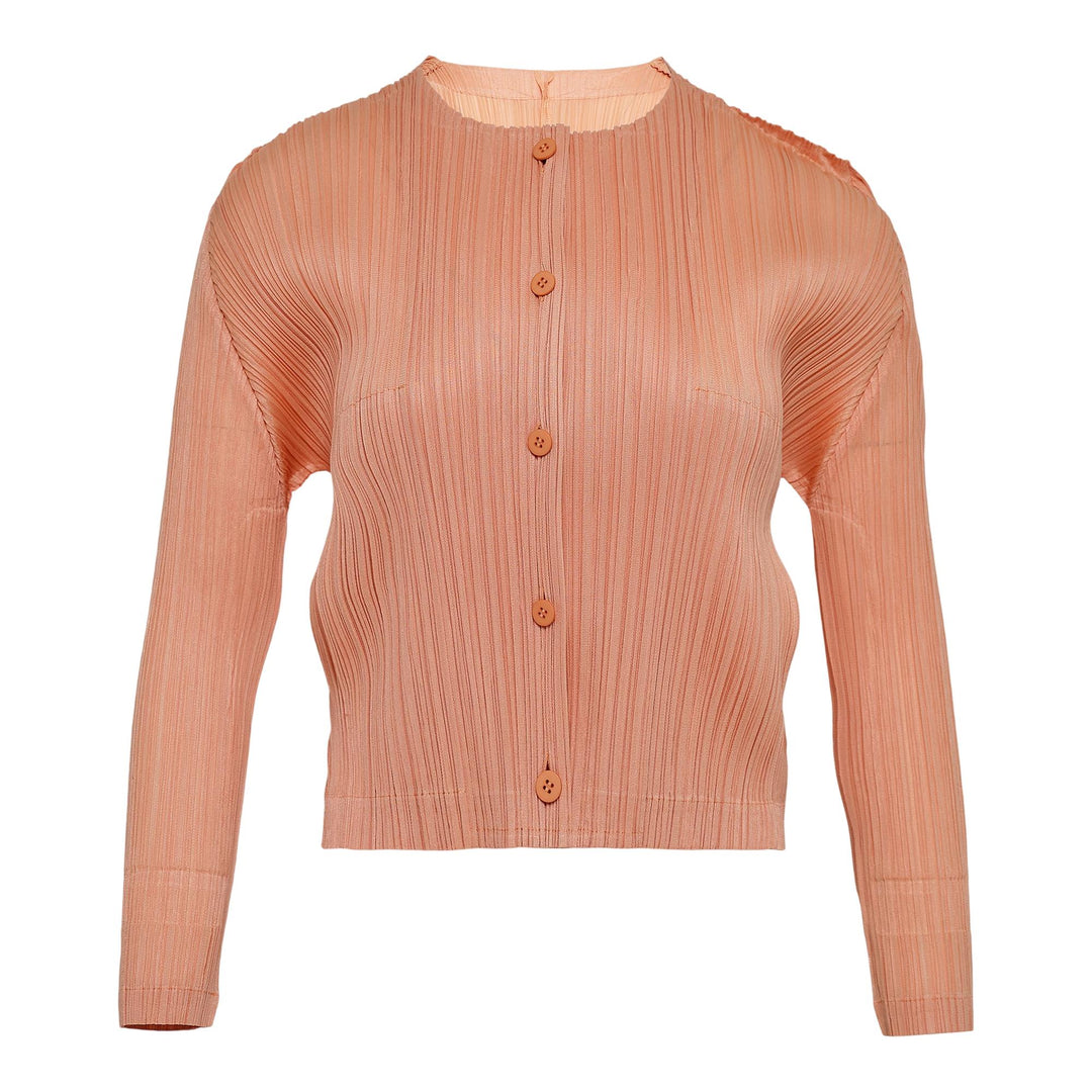 Club21 - PLEATS PLEASE ISSEY MIYAKE - Monthly Colors : Aug Cardigan - PLEATED CARDIGANS - Coral Orange