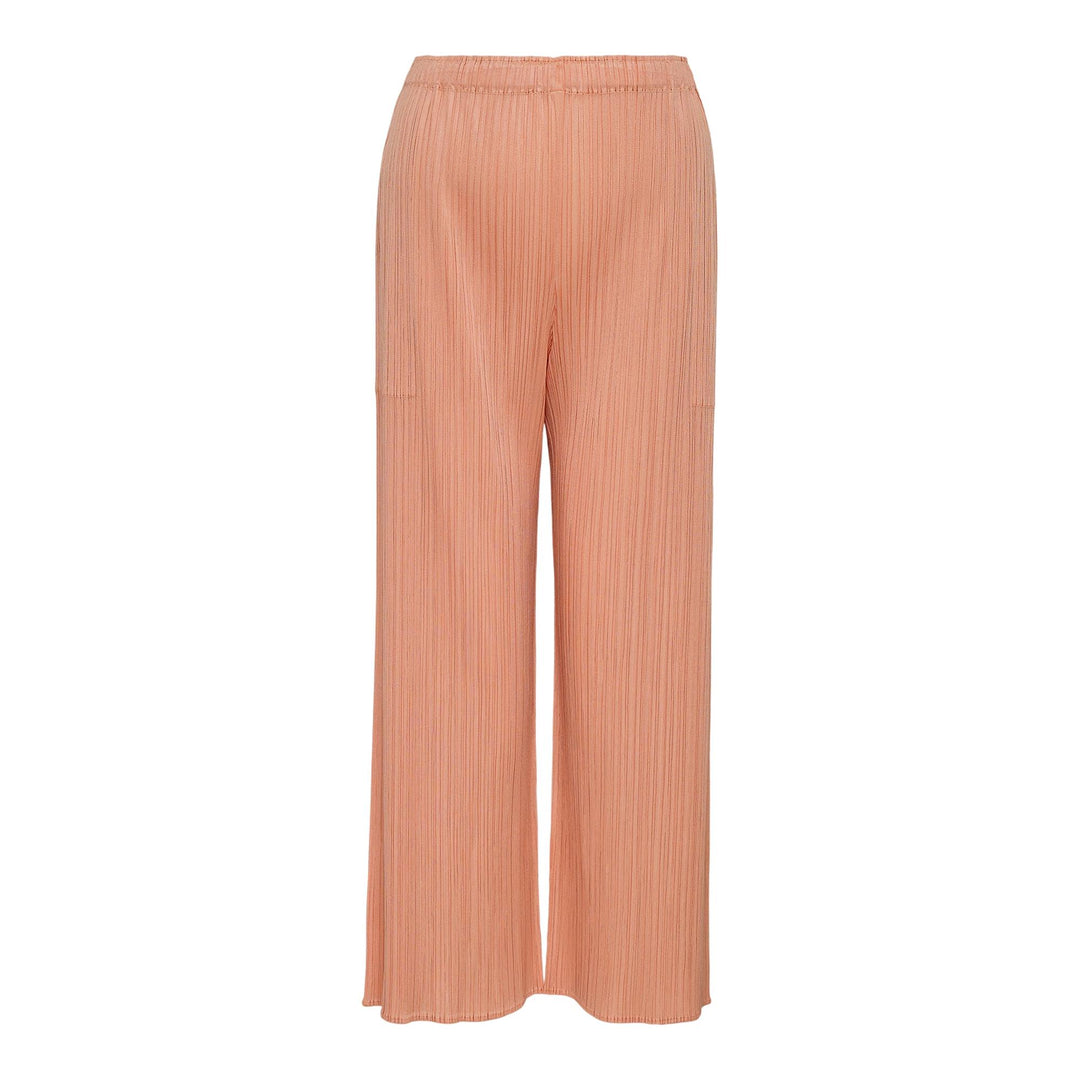 Club21 - PLEATS PLEASE ISSEY MIYAKE - Monthly Colors : Aug Wide Leg Pants - PLEATED PANTS - Coral Orange