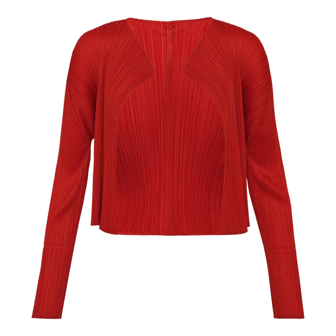 Club21 - PLEATS PLEASE ISSEY MIYAKE - Monthly Colors: July Cardigan - PLEATED CARDIGANS - Bright Red