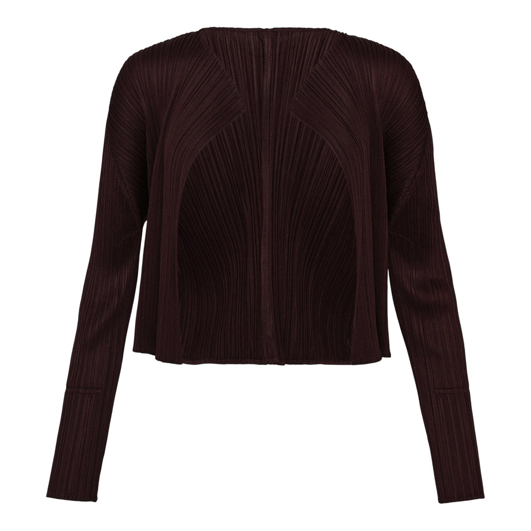 Club21 - PLEATS PLEASE ISSEY MIYAKE - Monthly Colors: July Cardigan - PLEATED CARDIGANS - Dark Brown