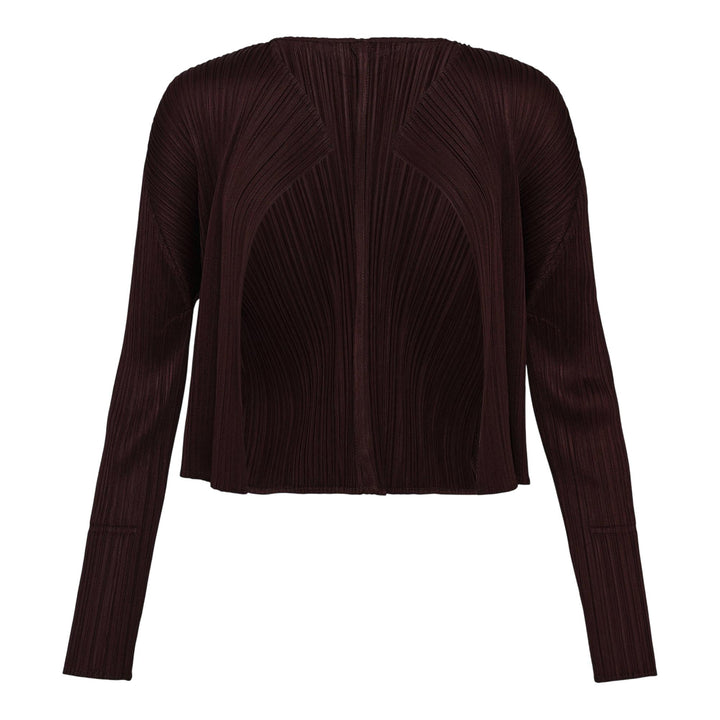 Club21 - PLEATS PLEASE ISSEY MIYAKE - Monthly Colors: July Cardigan - PLEATED CARDIGANS - Dark Brown