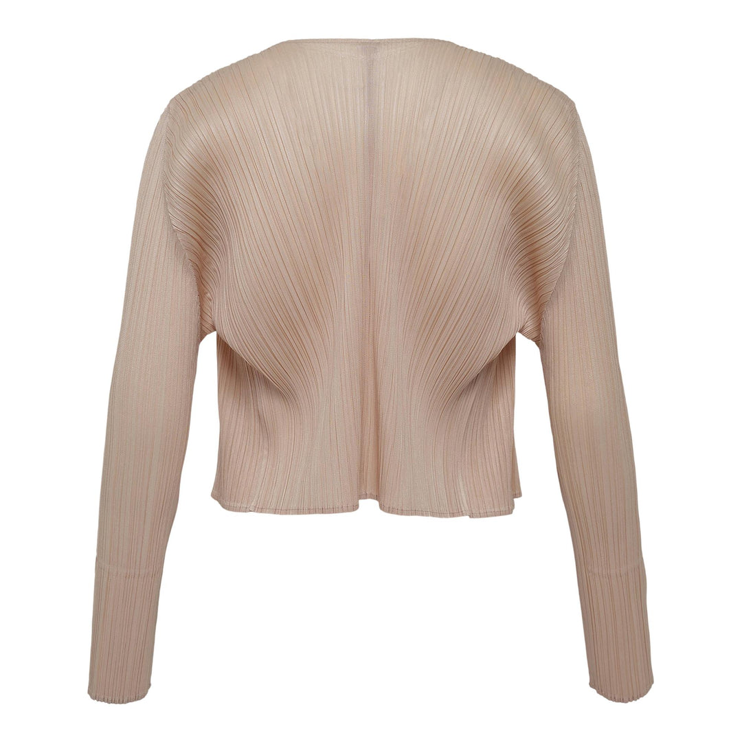 Club21 - PLEATS PLEASE ISSEY MIYAKE - Monthly Colors: July Cardigan - PLEATED CARDIGANS - Light Beige
