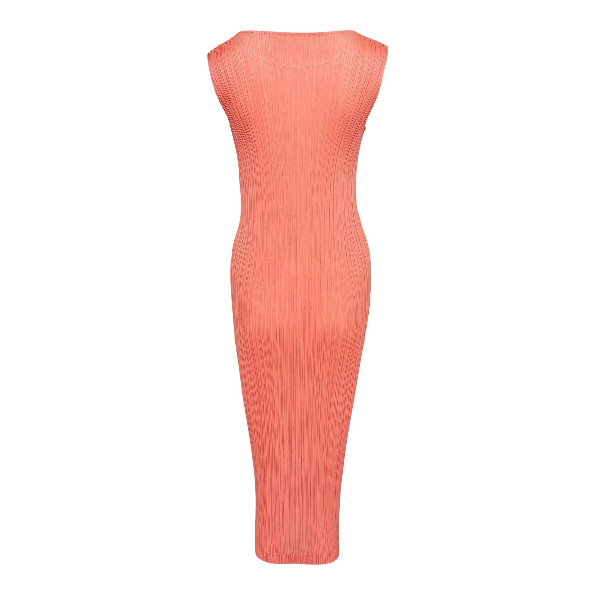 Pleats Please Issey Miyake Pleated Bouquet Colors Dress - Orange