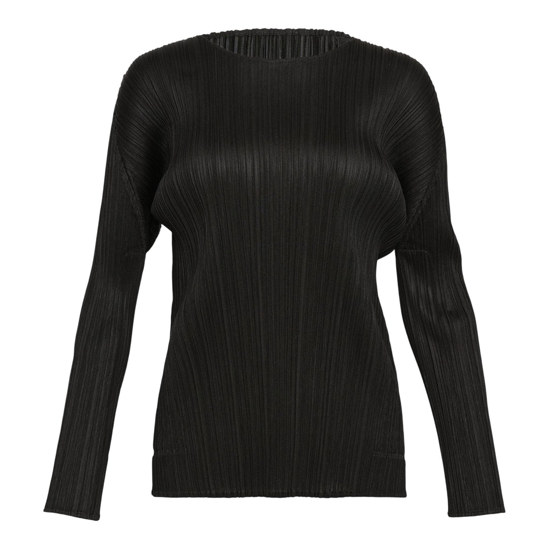 Club21 - PLEATS PLEASE ISSEY MIYAKE - Monthly Colors: September Round Neck Shirt - PLEATED TOPS - Black