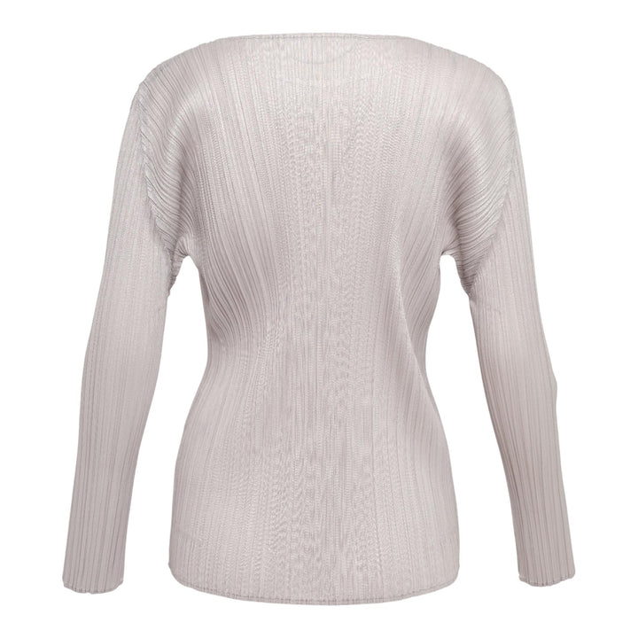 Club21 - PLEATS PLEASE ISSEY MIYAKE - Monthly Colors: September Round Neck Shirt - PLEATED TOPS - Light Gray