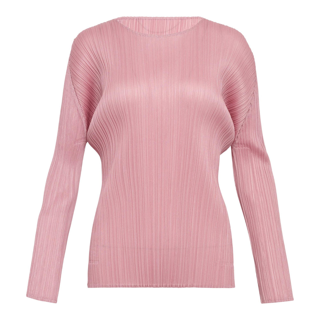 Club21 - PLEATS PLEASE ISSEY MIYAKE - Monthly Colors: September Round Neck Shirt - PLEATED TOPS - Rose Pink