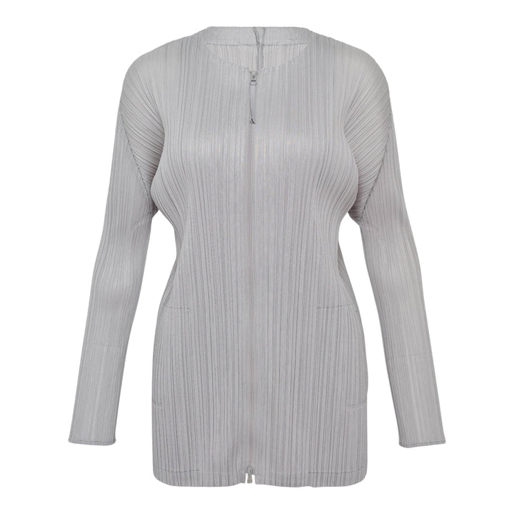 Club21 - PLEATS PLEASE ISSEY MIYAKE - Monthly Colors : September Zip Blouse - PLEATED BLOUSONS - Light Gray