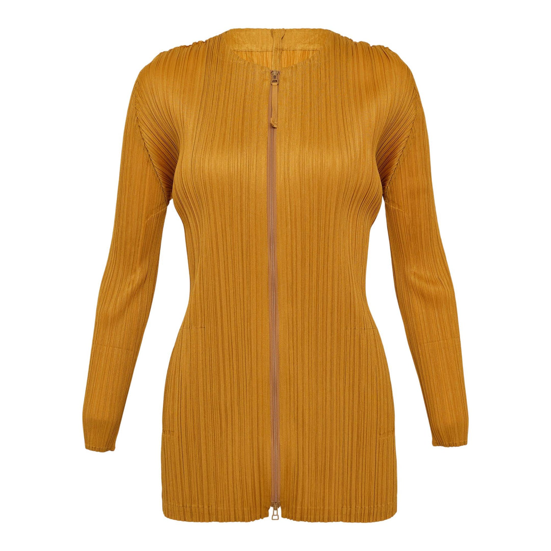Club21 - PLEATS PLEASE ISSEY MIYAKE - Monthly Colors : September Zip Blouse - PLEATED BLOUSONS - Ocher