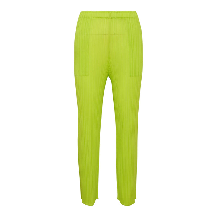 Club21 - PLEATS PLEASE ISSEY MIYAKE - New Colorful Basics 3 Pants - PLEATED PANTS - Yellow Green
