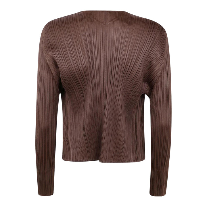Club21 - PLEATS PLEASE ISSEY MIYAKE - New Colorful Basics 4 Cardigan - PLEATED CARDIGANS - Brown