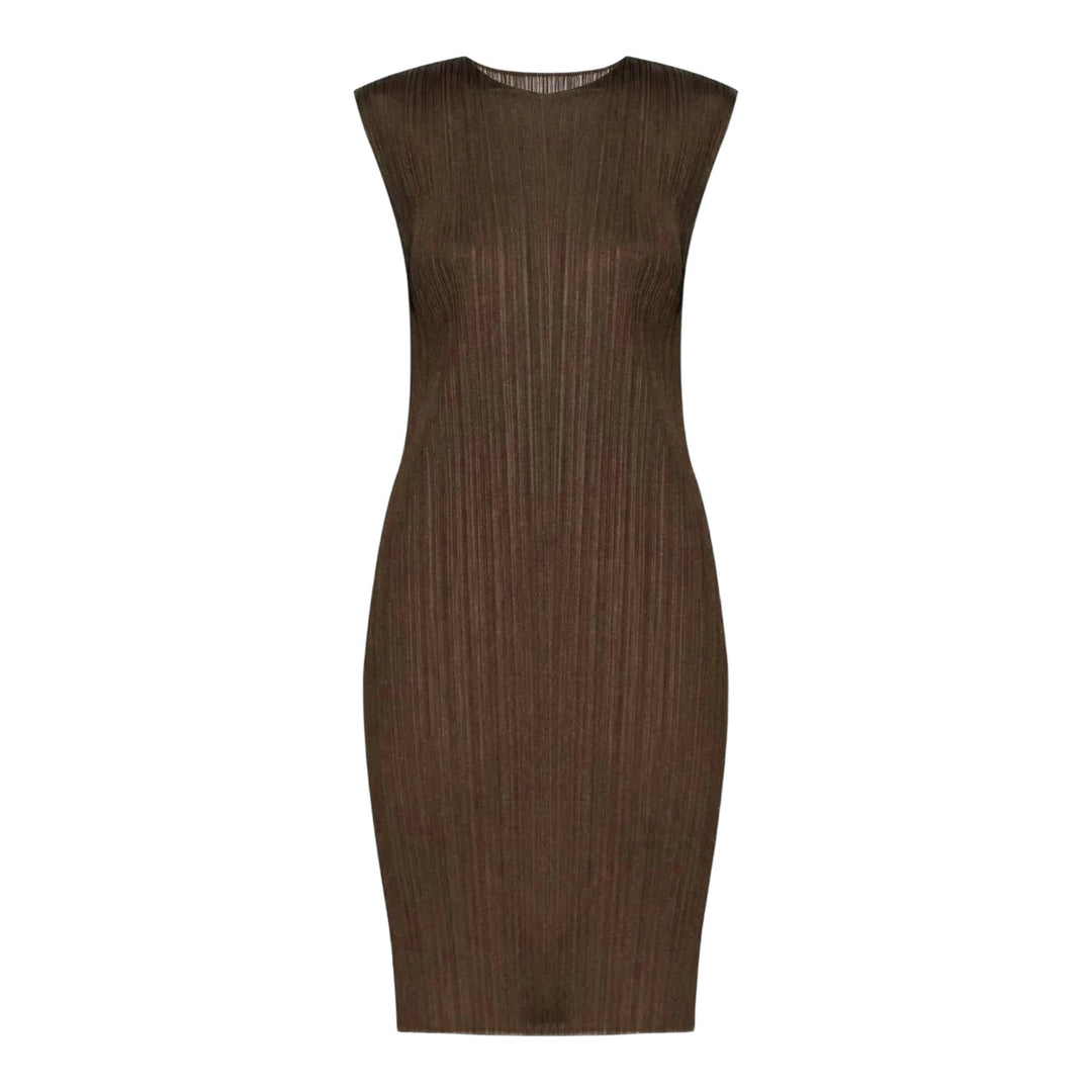 Club21 - PLEATS PLEASE ISSEY MIYAKE - New Colorful Basics 4 Dress - PLEATED DRESSES - Brown