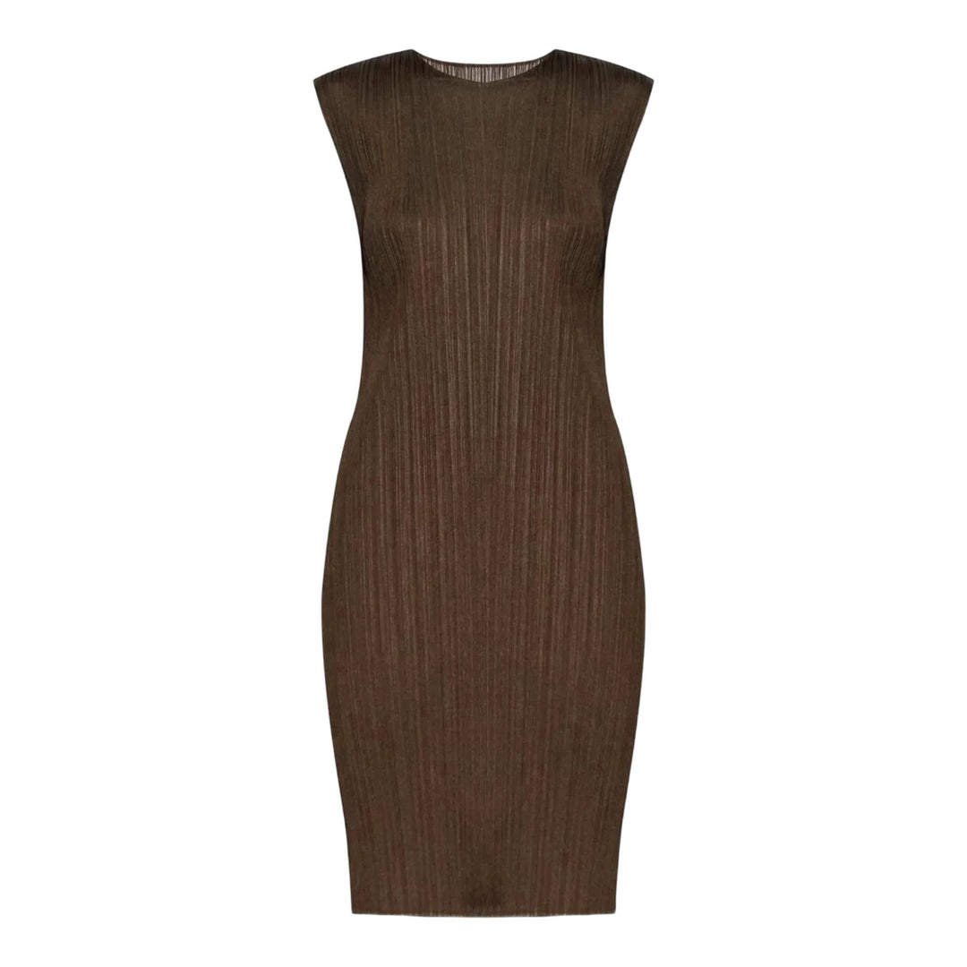 Club21 - PLEATS PLEASE ISSEY MIYAKE - New Colorful Basics 4 Dress - PLEATED DRESSES - Brown