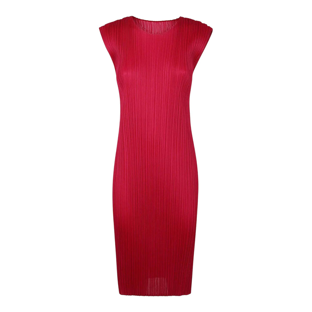 Club21 - PLEATS PLEASE ISSEY MIYAKE - New Colorful Basics 4 Dress - PLEATED DRESSES - Carmine