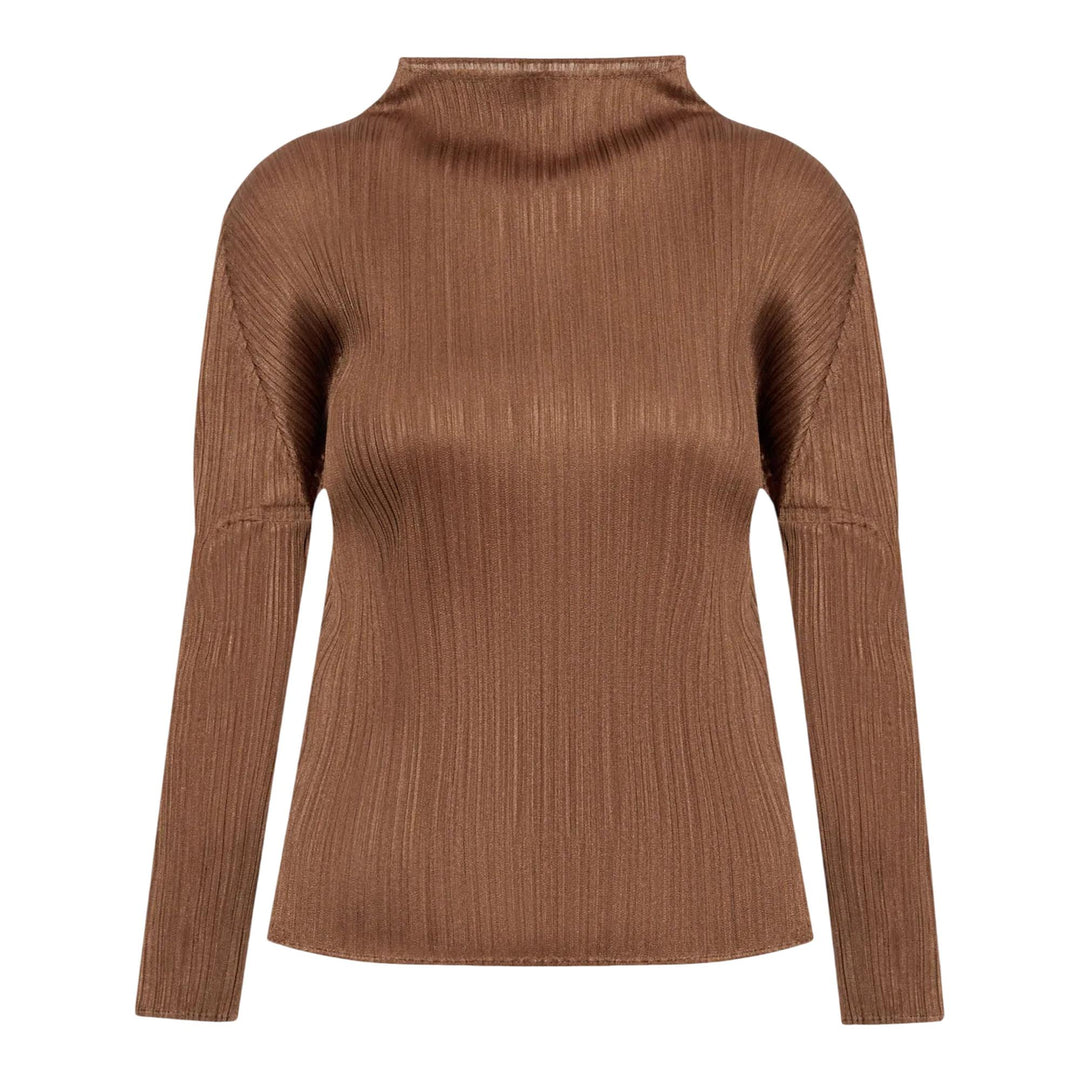 Club21 - PLEATS PLEASE ISSEY MIYAKE - New Colorful Basics 4 Shirt - PLEATED TOPS - Brown