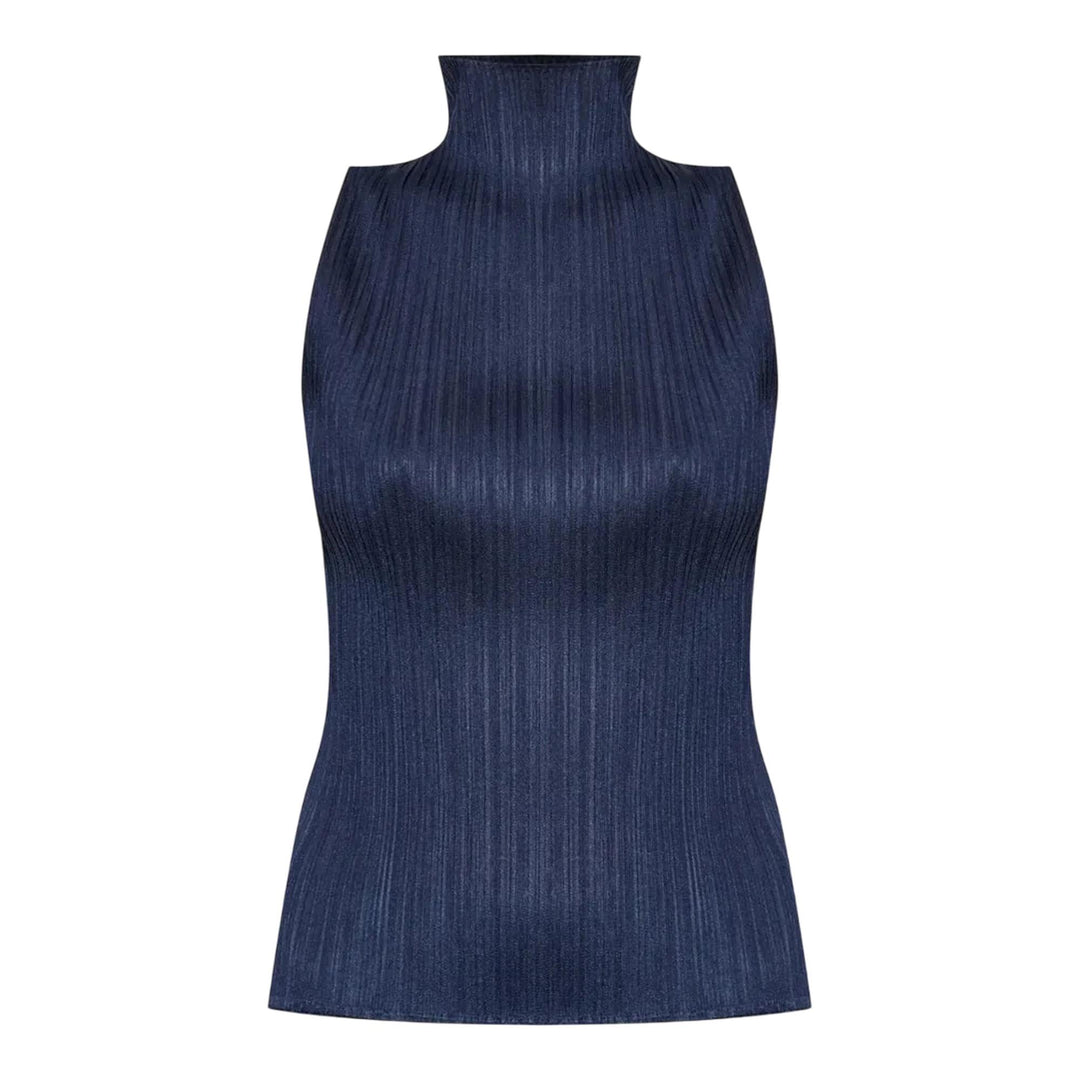 Club21 - PLEATS PLEASE ISSEY MIYAKE - New Colorful Basics 4 Shirt - PLEATED TOPS - Navy