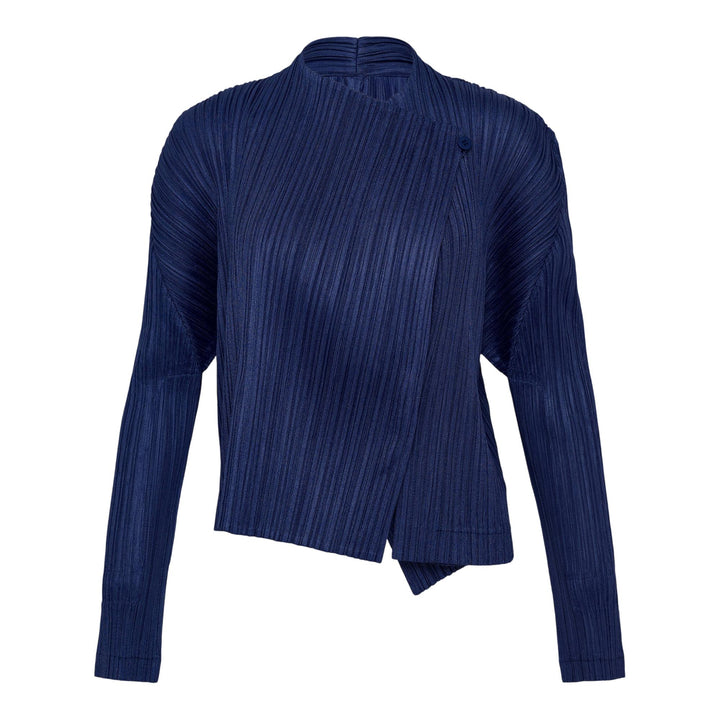 Club21 - PLEATS PLEASE ISSEY MIYAKE - Pleats Jacket Cropped - PLEATED JACKETS - Deep Blue