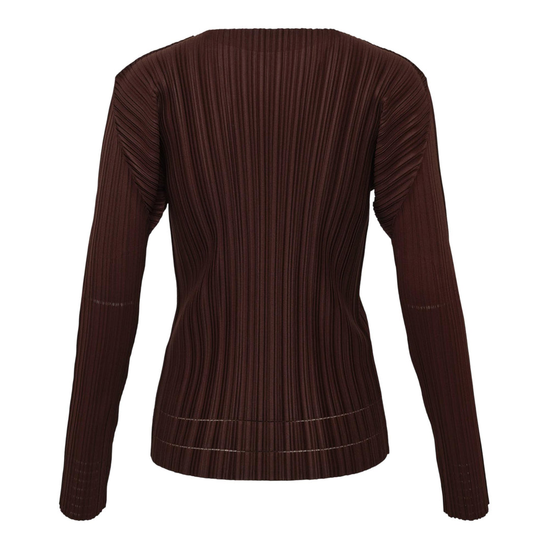 Club21 - PLEATS PLEASE ISSEY MIYAKE - Soft Pleats Shirt - KNIT TOPS - Dark Brown