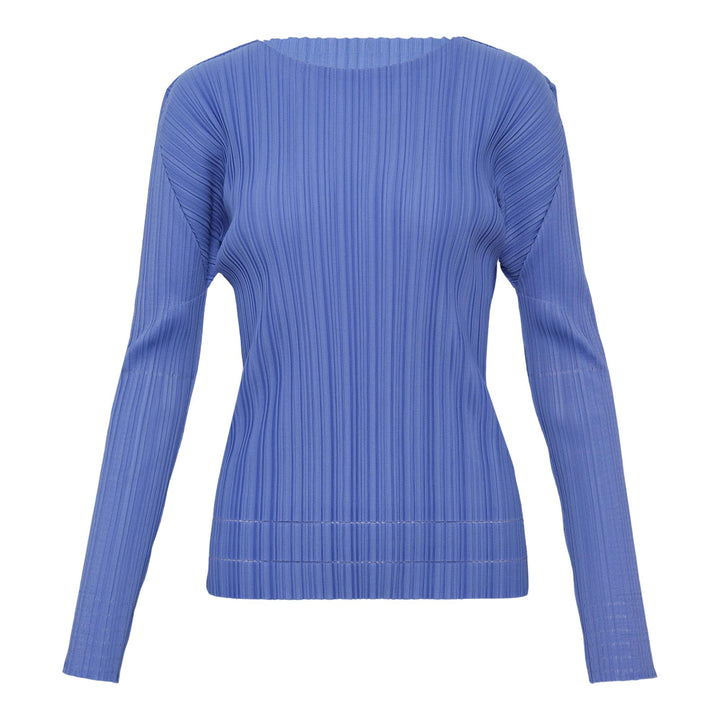 Club21 - PLEATS PLEASE ISSEY MIYAKE - Soft Pleats Shirt - KNIT TOPS - Steel Blue