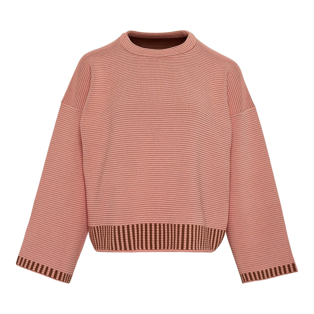 Club21 - PLEATS PLEASE ISSEY MIYAKE - Tempo Knit Shirt - SWEATERS - Coral Pink
