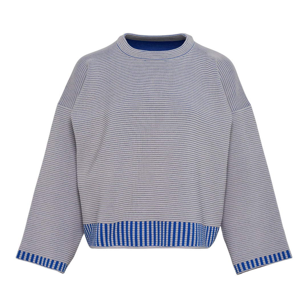 Club21 - PLEATS PLEASE ISSEY MIYAKE - Tempo Knit Shirt - SWEATERS - Light Gray