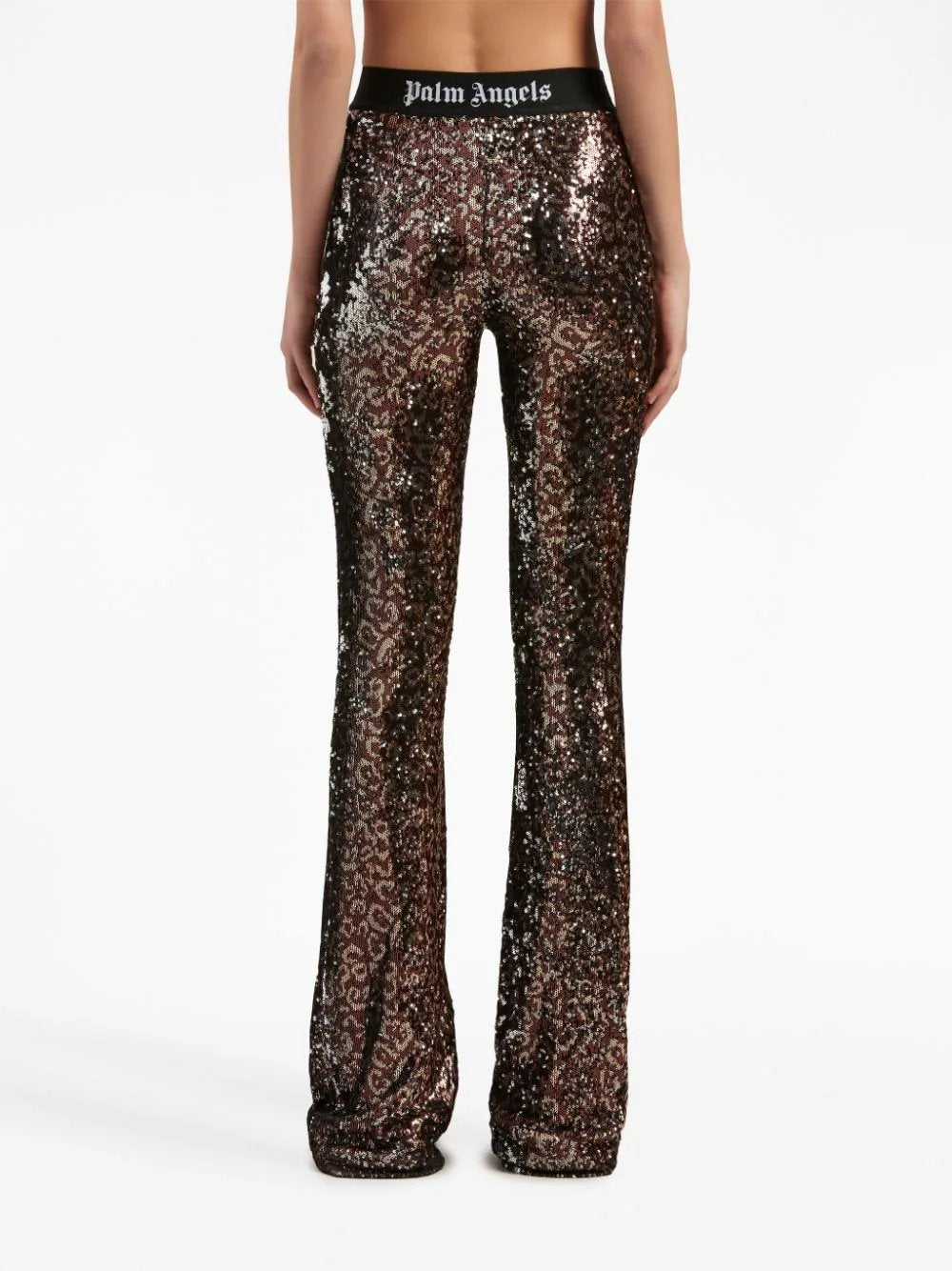 Palm-Angels-Logo-Tape-Sequins-Flare-Pants-Brown-5