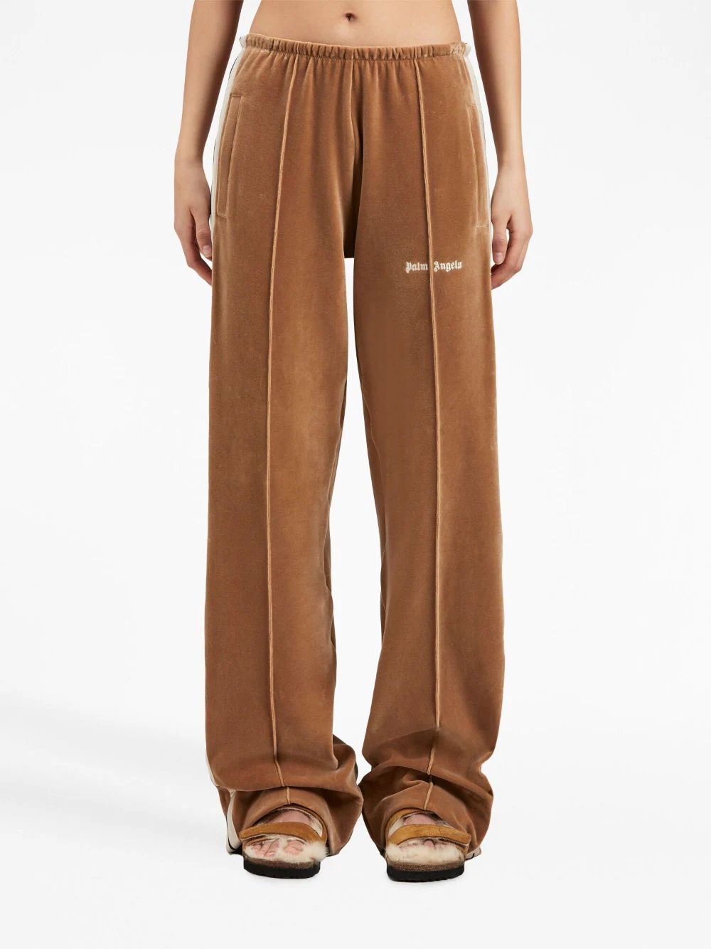 Palm-Angels-Velvet-Loose-Track-Pants-Beige-Brown-3