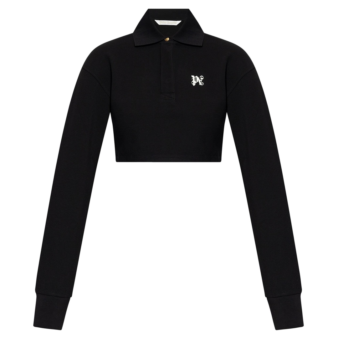 Palm_Angels_PA_Monogram_Cropped_Polo_Black