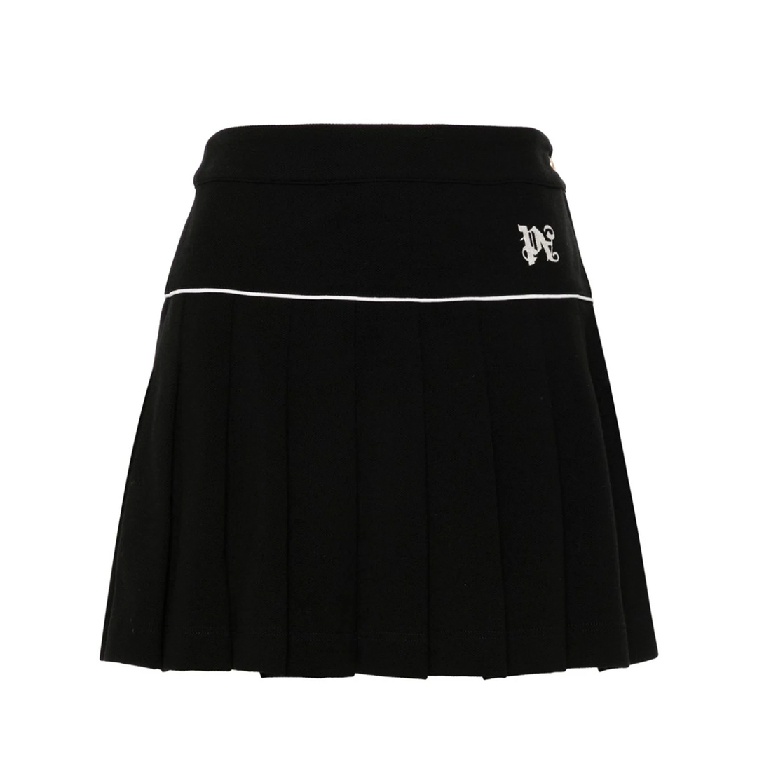 Palm_Angels_PA_Monogram_Pleated_Skirt_Black