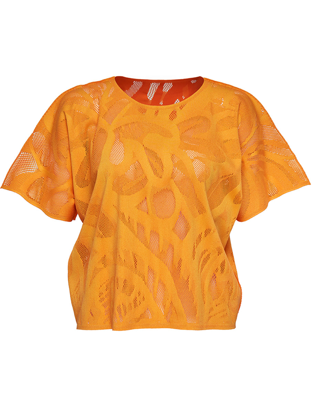 Pleats Please Issey Miyake A-Poc Bloom Shirt Orange 1