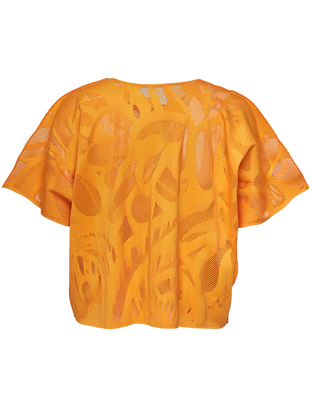 Pleats Please Issey Miyake A-Poc Bloom Shirt Orange 2