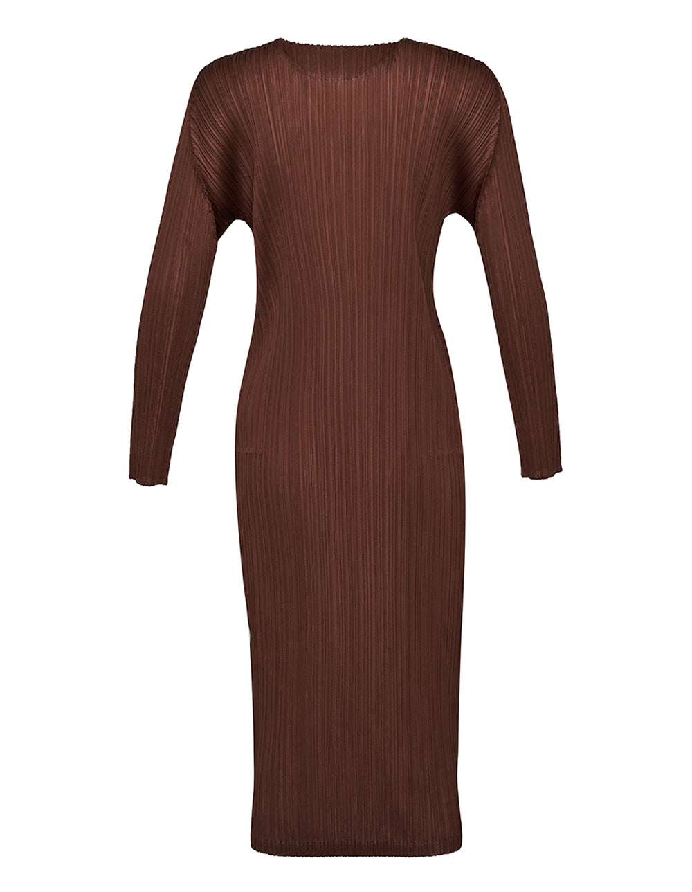 Pleats-Please-Issey-Miyake-Monthly-Colors-September-Dress-Dark-Brown-2