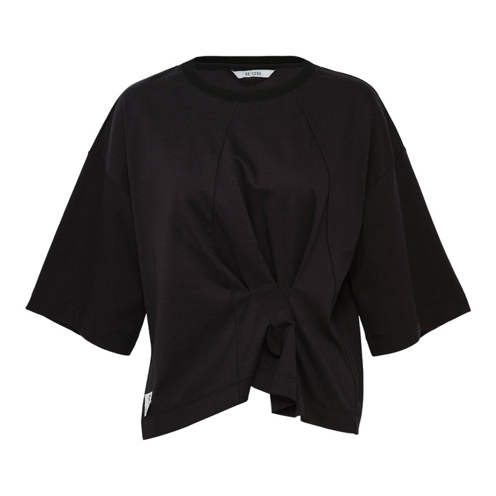 Club21 - RE;CODE - Front Shirring T-Shirt - TEES - Black