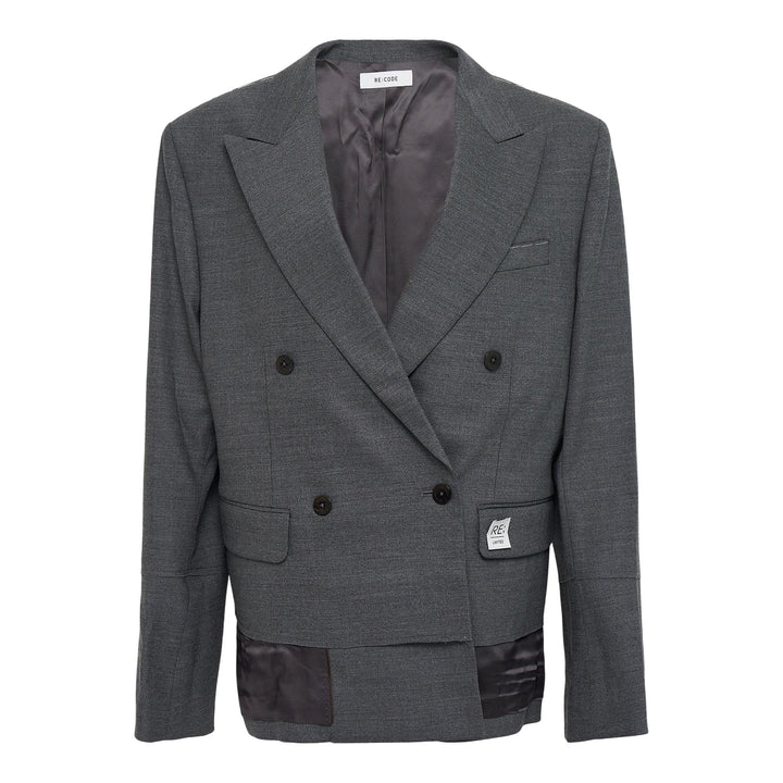 Club21 - RE;CODE - Raw Edge Pocket Oversized Jacket - JACKETS - Grey