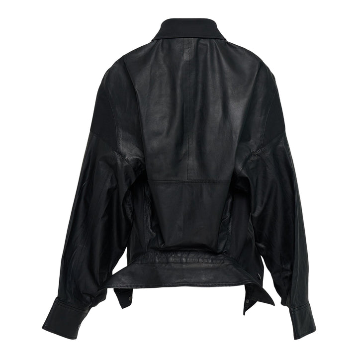 Club21 - RE;CODE - Upside-Down Leather Jacket - BLOUSON - Black
