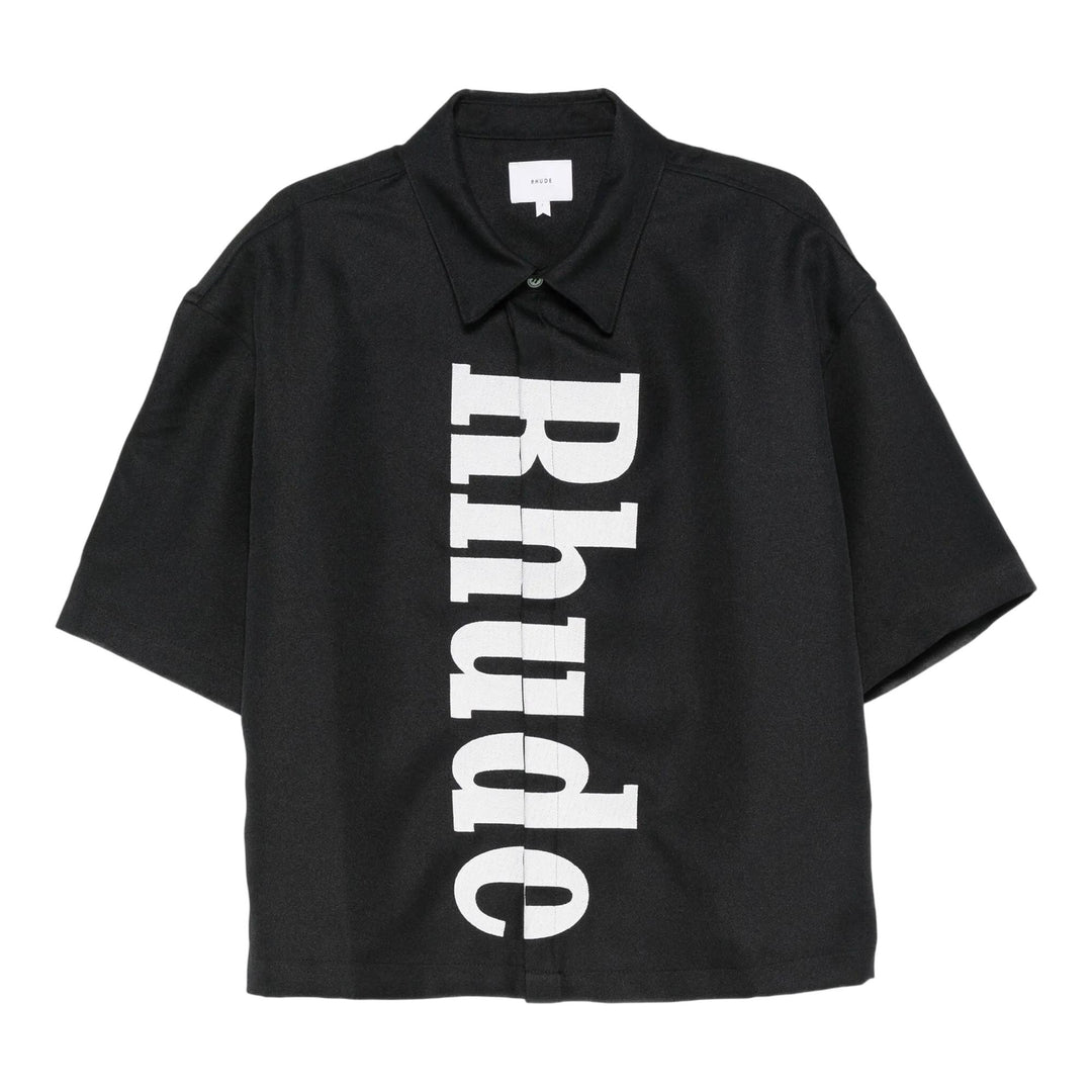 Club21 - RHUDE - Center Logo Button Up Shirt - SHIRTS - Black