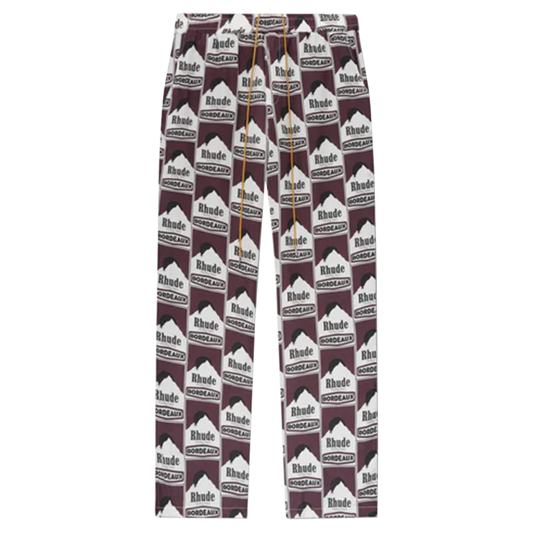 Moonlight Bordeaux Silk Pj Pants