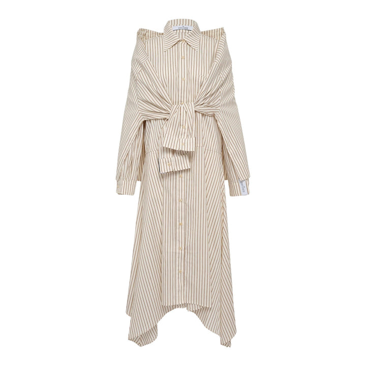 Club21 - ROKH - Shirts Sleeve Tie Dress - WOVEN DRESSES - Stripes