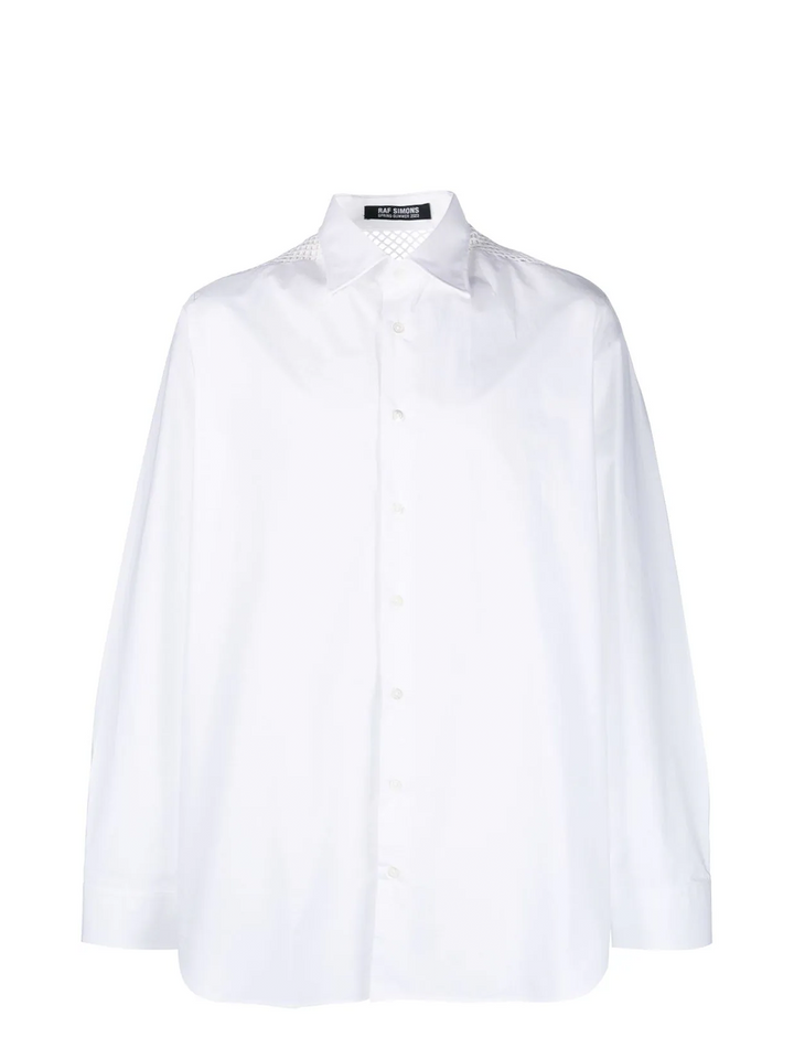 Raf Simons Classic Shirt With Net Insert White 1