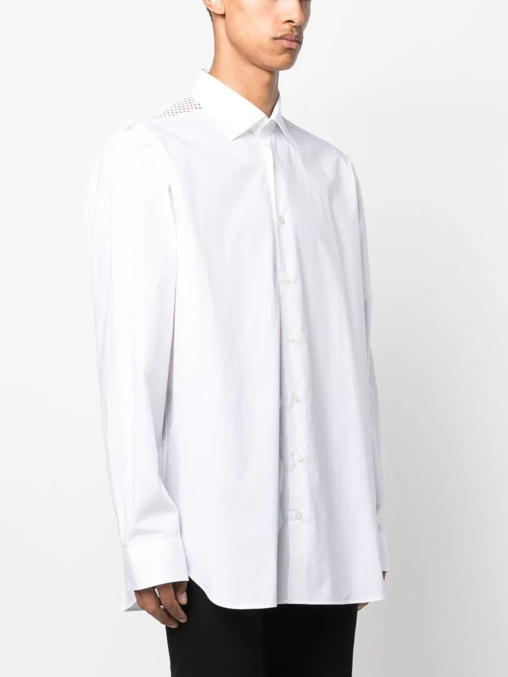 Raf-Simons-Classic-Shirt-With-Net-Insert-White-3