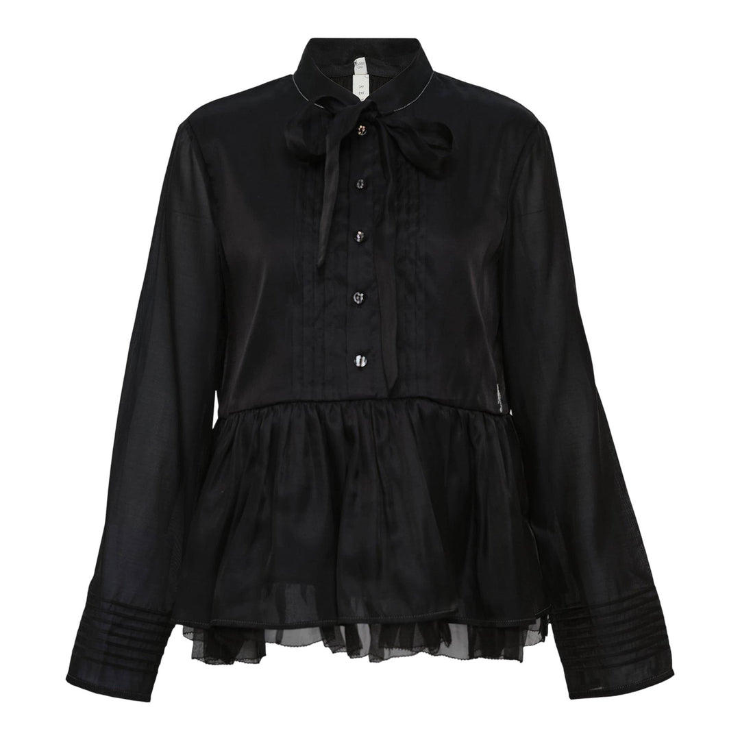 Club21 - Renli Su - Wool Polyester Flared Shorts - BLOUSES - Black